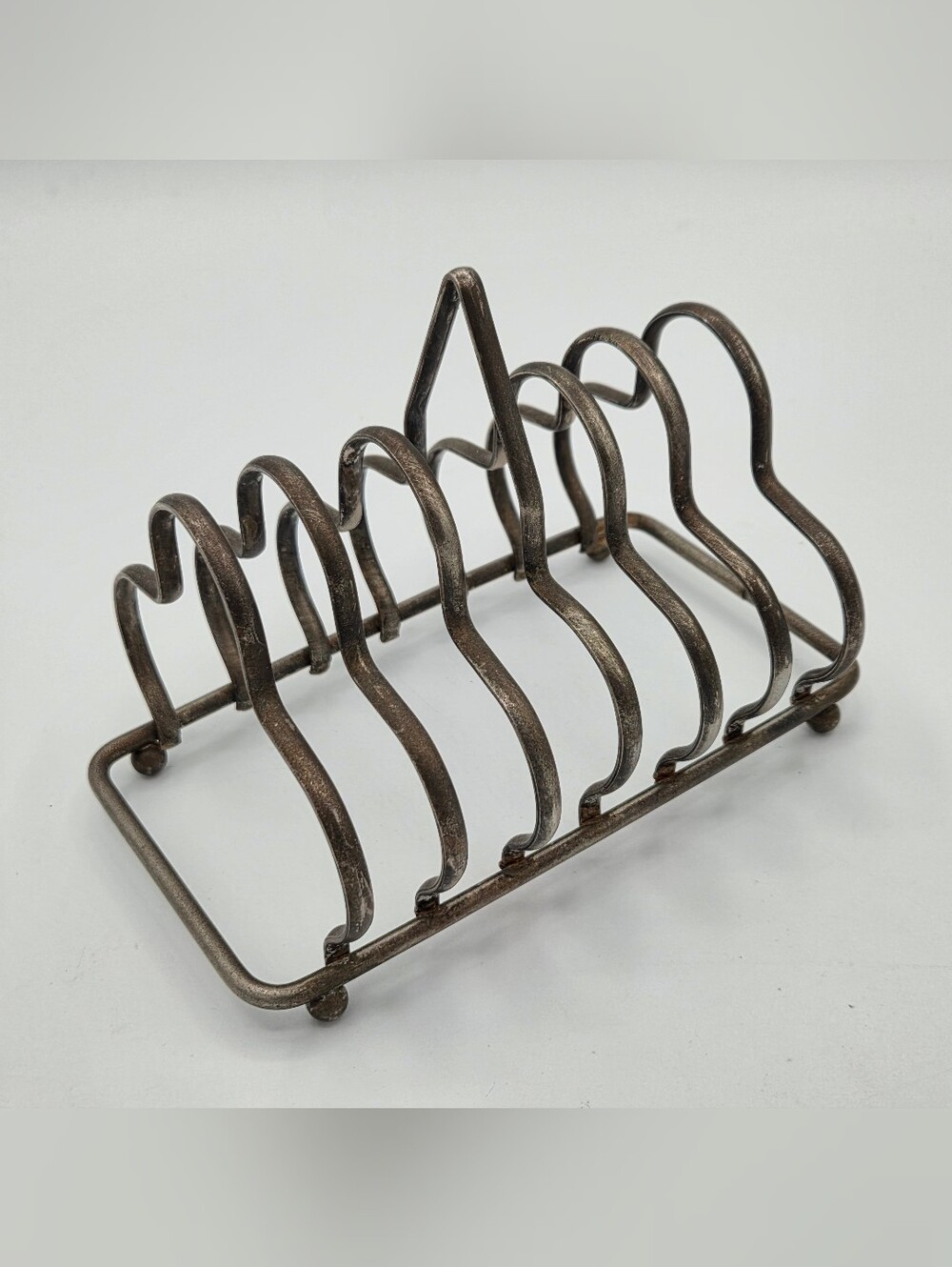 Art Deco Silver-Plate English Toast Rack / Letter Rack